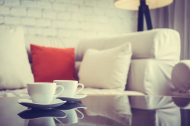 beyaz kahve fincanı