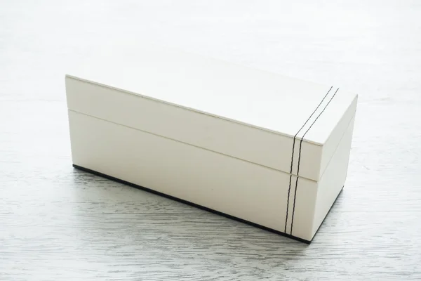 White leather box — Stock Photo, Image