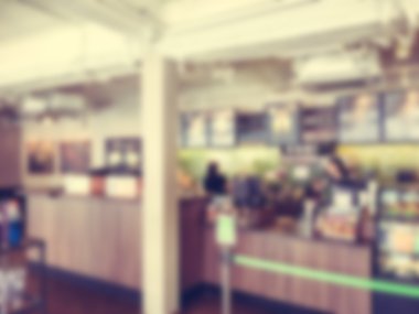 Soyut bulanıklık kahve dükkanı
