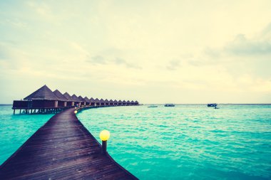 Güzel tropikal Maldivler ada