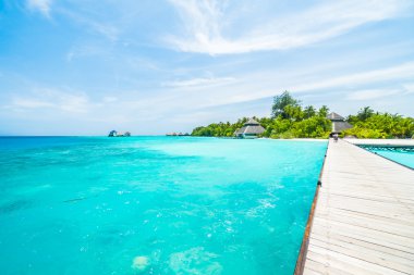 Güzel tropikal Maldivler ada