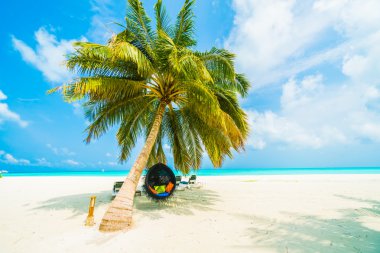 Güzel tropikal Maldivler ada