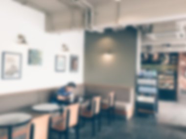 Soyut bulanıklık kahve dükkanı