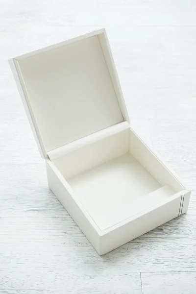 White leather box — Stock Photo, Image