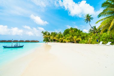 Güzel tropikal Maldivler ada
