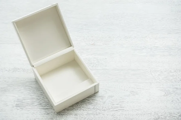 White leather box