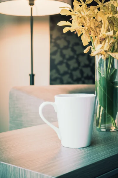 Tazza di caffè bianco — Foto Stock