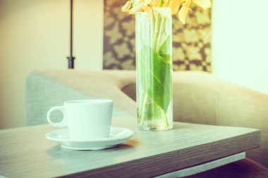 beyaz kahve fincanı