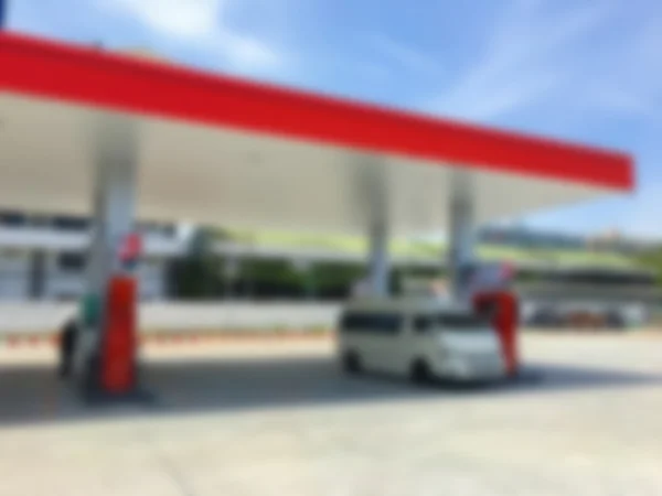 Abstract vervagen brandstof gas station — Stockfoto