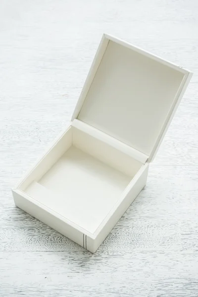 White leather box — Stock Photo, Image