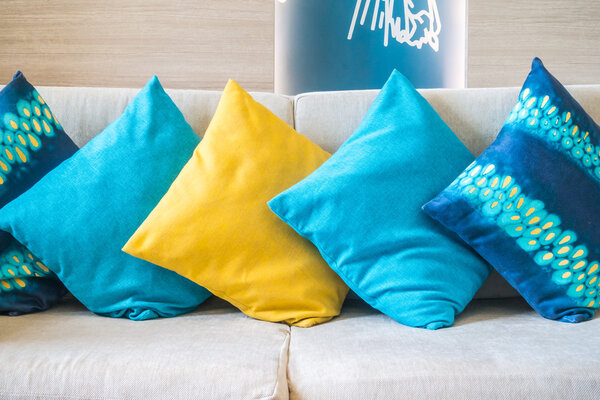 Pillow on sofa decoration 