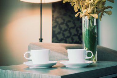 beyaz kahve fincanı