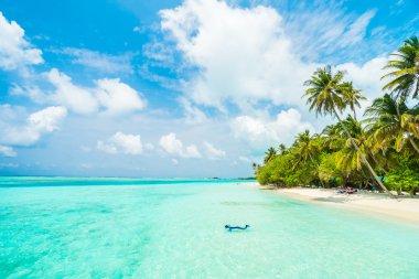 Güzel Maldivler ada