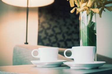 beyaz kahve fincanı