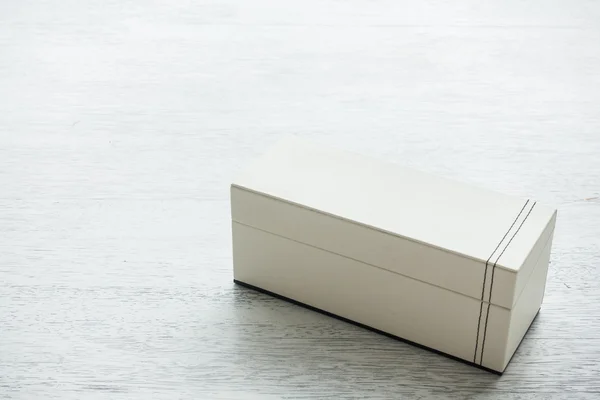 Boîte en cuir blanc — Photo