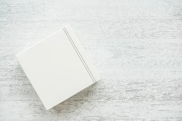 Valkoinen nahka laatikko — kuvapankkivalokuva