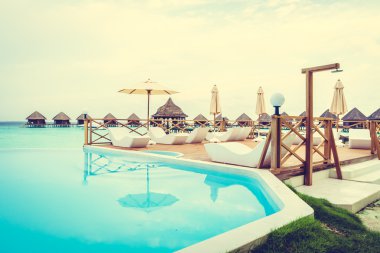 Güzel tropikal Maldivler ada