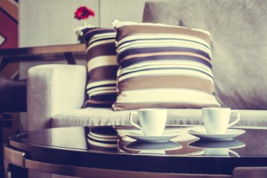 beyaz kahve fincanı