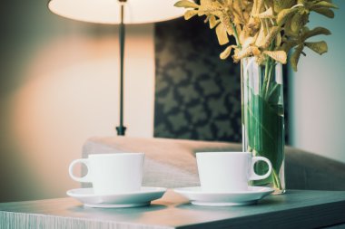 beyaz kahve fincanı