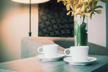 beyaz kahve fincanı