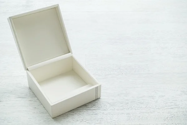 White leather box — Stock Photo, Image