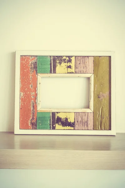 Old wooden photo frame — Stock Photo, Image