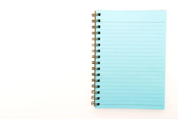 Prázdné notebook na bílém pozadí — Stock fotografie