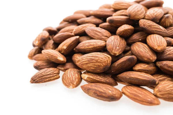 Almond on white background — Stock Photo, Image