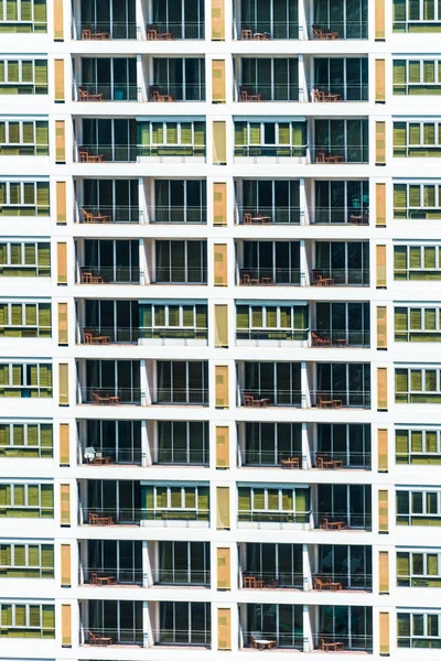 Padrão de construção de janela bela arquitetura — Fotografia de Stock