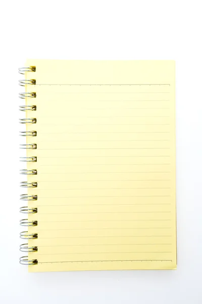 Caderno em branco sobre branco — Fotografia de Stock