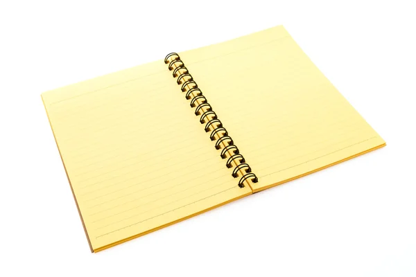 Caderno em branco sobre branco — Fotografia de Stock