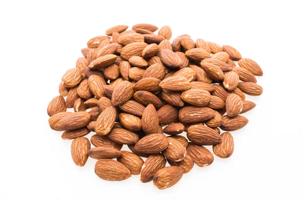 Pile of Almond on white — Stock Photo, Image