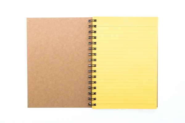 Cuaderno en blanco sobre blanco —  Fotos de Stock