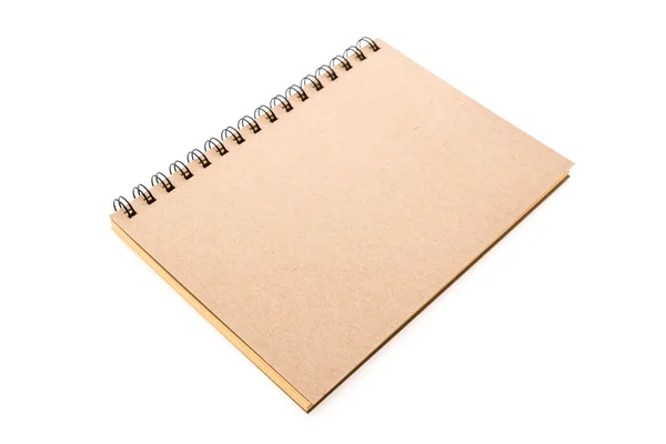 Tom anteckningsbok på vit — Stockfoto