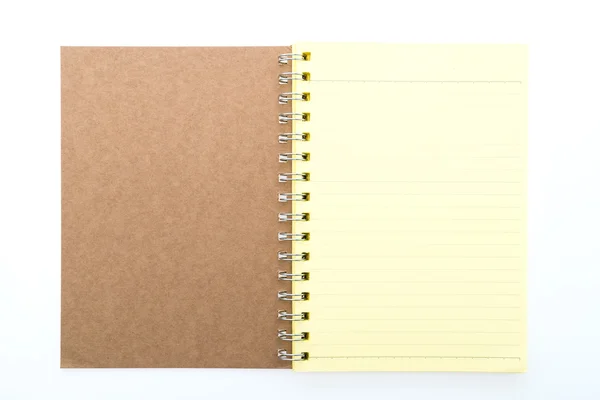 Κενό σημειωματάριο σε λευκό — Φωτογραφία Αρχείου