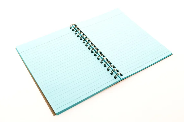 Cuaderno en blanco sobre blanco — Foto de Stock