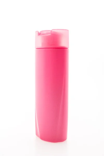 Prázdná láhev šamponu a kosmetických — Stock fotografie