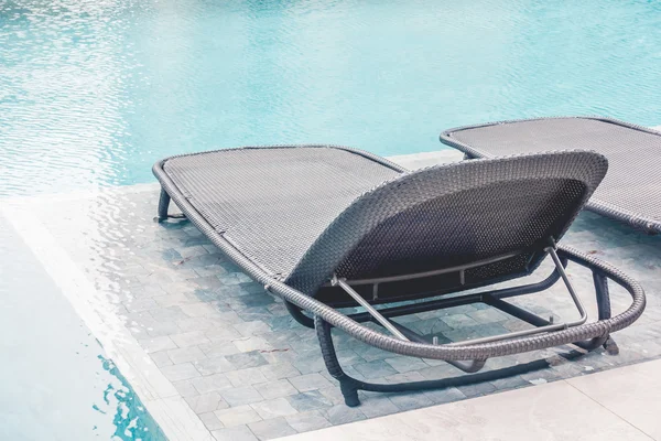 Chair decoration around swimming pool — Stock Photo, Image