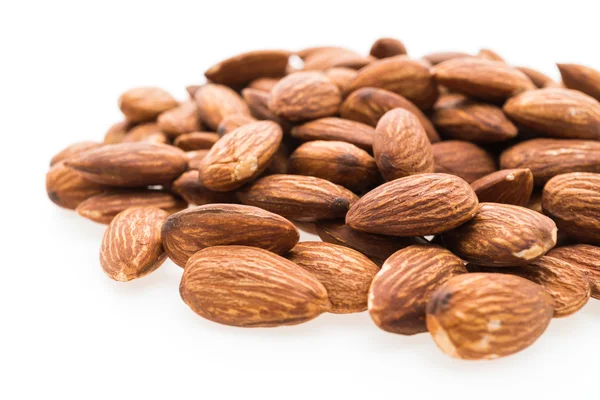 Pile of Almond on white — Stock Photo, Image