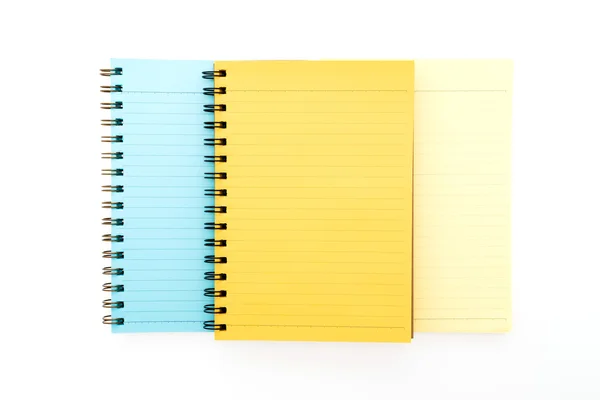 Caderno em branco sobre branco — Fotografia de Stock