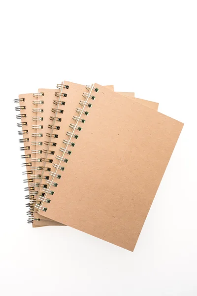 Prázdné notebook na bílém pozadí — Stock fotografie