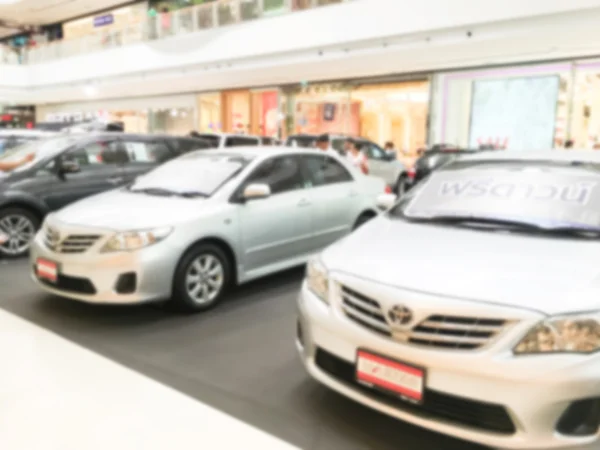 Abstract blur car showroom — Stock Photo, Image