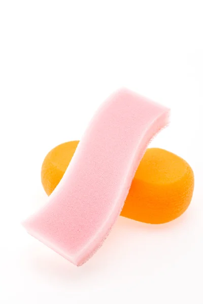 Kitchen sponge on white — Stock Photo, Image