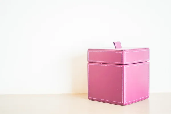 Caja de cuero rosa — Foto de Stock