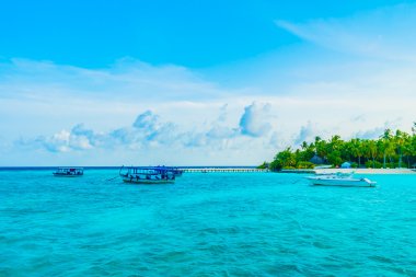 Güzel Maldivler ada