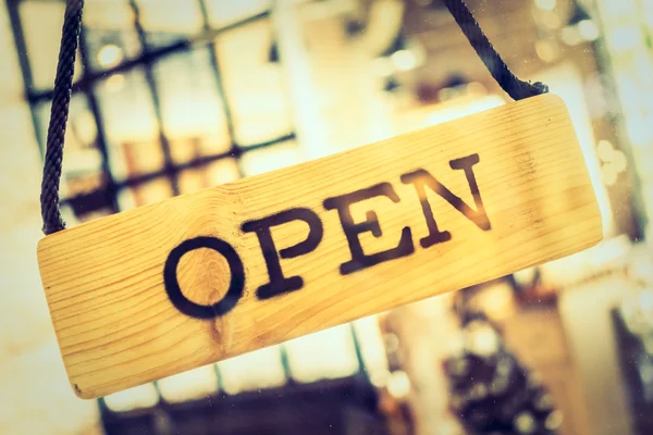 Open sign decoration — Stock Photo, Image