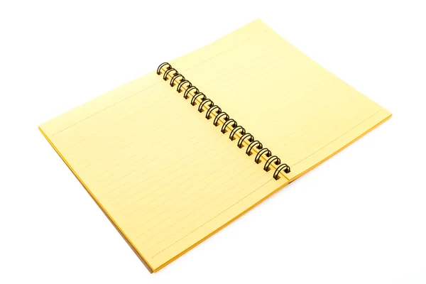 Caderno em branco sobre branco — Fotografia de Stock