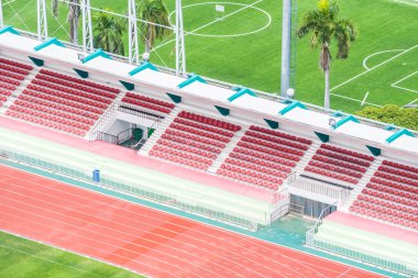 Futbol Stadyumu ile yeşil çimen