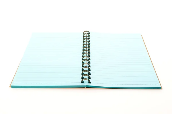 Caderno em branco sobre branco — Fotografia de Stock