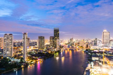 gece Bangkok şehir